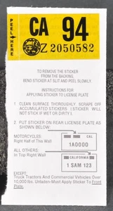 1994 California DMV Issued License Plate YEAR Sticker Tag Original Unused - Picture 1 of 1