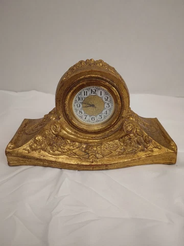Antique Mantle Desk Clock Lincoln Drape Very Rare. Clock Doesn't Work SEE PHOTOS Cover