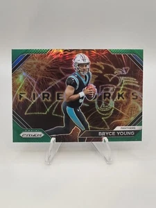 2023 Panini Prizm - Fireworks Green Prizm #F-6 Bryce Young (RC) 💥 Panthers - Picture 1 of 2