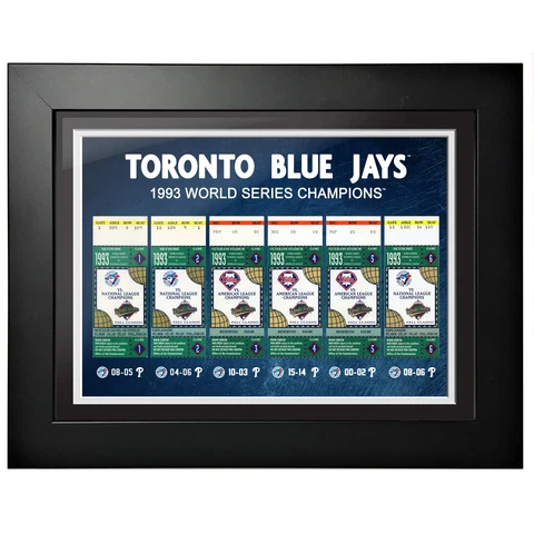 Toronto Blue Jays Ticket to History 12x16 Frame 1993 Cover
