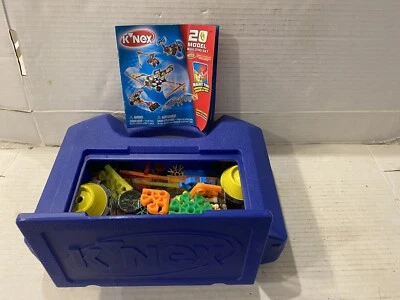 KNEX 20-Model Vehicle Building Kit With Instruction Book & Blue Carry Case Bx14 - Image 1 of 4