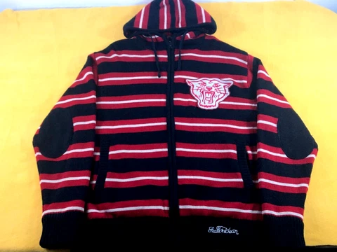RARE Stall & Dean Arizona Wildcats Wool Zip Up Hoodie Sweater Mens XL/L jacket Cover