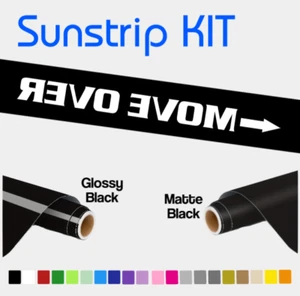 Sunstrip MOVE OVER mirror universal Windscreen  Sun Strip Window Sticker Decal - Picture 1 of 2