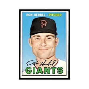 1967 Topps Baseball Card Ron Herbel Giants #156 - Picture 1 of 3