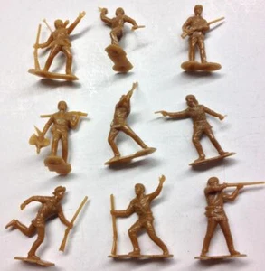 Marx PL-1230T "Boonesboro Pioneers 25pcs  TAN color " 1/32 Plastic Toy Soldiers - Picture 1 of 2