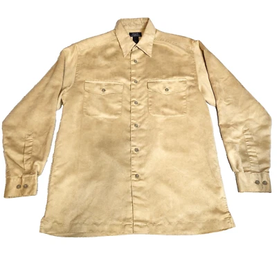 Camisa Crazy Horse de Claiborne Talla S Beige Botón Bolsillo en el Pecho Foto 1 de 4