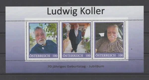 010 Österreich ME 3 Block 70. Geburtstag Ludwig KOLLER Burgenland ** - Photo 1/1