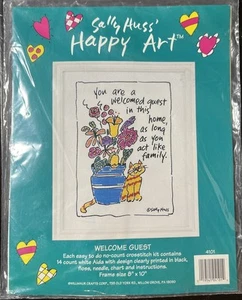 Sally Huss' "Welcome Guest" No-Count Cross Stitch Kit #4101 - Picture 1 of 2