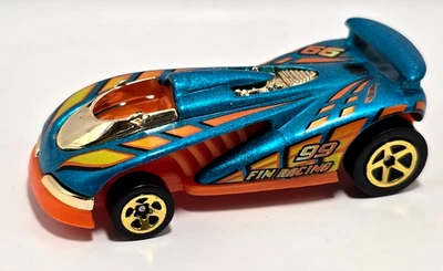 China Vintage Hot Wheels Fin Racing 99 azul naranja 1990 Foto 1 de 4