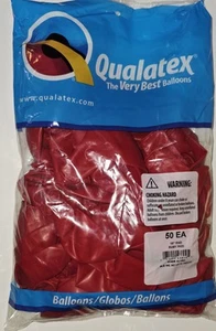Globos rojos Qualatex Crystal 16" 50 ct - Bolsas nuevas SIN ABRIR - Cristal Q16 - Imagen 1 de 3