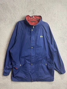 Lacoste Yachting Jacket Mens XL Blue Windbreaker Sailing Vintage Retro Coat - Picture 1 of 11
