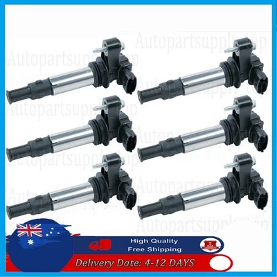 6PCS Ignition Coil For Cadillac SRX CTS STS GMC Acadia 2.8L 3.6L D501C UF375 - Image 1 of 4