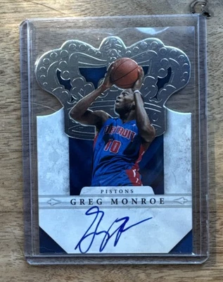 2011-12 Greg Monroe Panini Crown Royale Silver Die Cut   Auto /99  - image 1 of 2