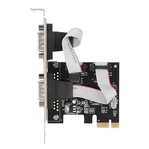 PCI-E PCI Express To Dual Serial DB9 RS232 2 Port Controller Adapter Card BEA - Picture 1 of 7