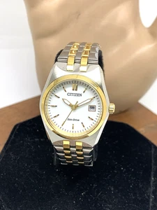 Reloj Citizen Mujer EW2299-50A Eco Drive Esfera Blanca Dos Tonos Acero Inoxidable - Imagen 1 de 14