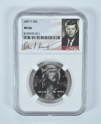 Medio dólar Kennedy 2007-P MS66 NGC etiqueta especial *2975 Foto 1 de 4