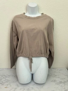 Suéter FOREVER 21 Talla M Cuello Redondo Tejido Marrón Cabincore Boho Cintura Elástica - Imagen 1 de 4