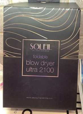 Soleil Professional Blow/Hair Dryer Foldable Ultra 2100/3 Heat Settings/powerful - Image 1 of 4