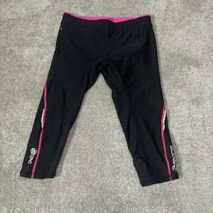 Skins A200 Compression Pants Womens Sz XL Black Pink Long Tights Activewear Gym - Picture 1 of 8