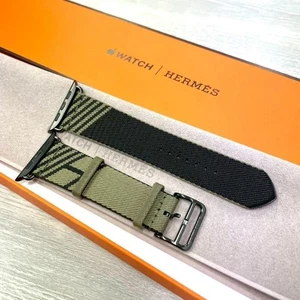 Bracelet HERMES Apple Watch Jumping Simple Tour Espace Noir 45mm Occasion avec boite - Photo 1 sur 7