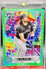 /99 Green Refractor 2022 Topps Chrome Logofractor Ryan Vilade SP Rookie Card