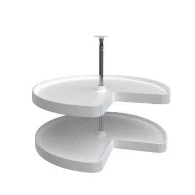 Rev-A-Shelf Kitchen Pie Cut Kidney Shape Lazy Daisy 2 Shelf Corner Lazy Susan - Image 1 of 4