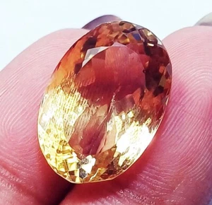 100% Natural Citrine 17.30 Ct Oval Shape Certified Loose Gemstones - Picture 1 of 6