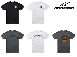Alpinestars Mens T-Shirts Graphic Logo Print Cotton Motorcycle Casual Tee - Picture 1 of 29