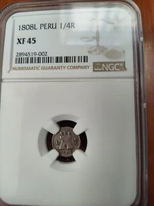 1808L Peru 1/4R NGC - Picture 1 of 3