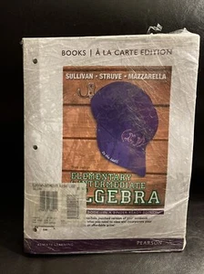 Elementary & Intermediate Algebra Sullivan Loose 3rd Edition Pearson New Sealed - Foto 1 di 5