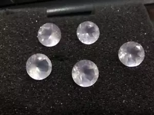 Natural Rose Quartz Faceted Round Cut 4x4 MM 10 Pcs Lot Loose Gemstone E - Picture 1 of 7