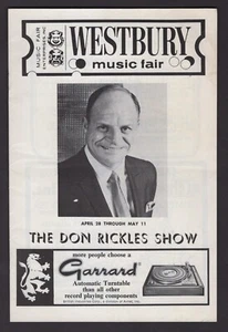 1969 Westbury Music Fair Program The Don Rickles Show VG - Picture 1 of 1
