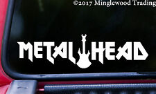 Metal Head Vinyl Decal Sticker - Hard Heavy Black Death Speed Thrash Guitar