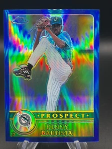 2002 Topps Chrome Prospects - Denny Bautista Blue Refractor - Picture 1 of 3