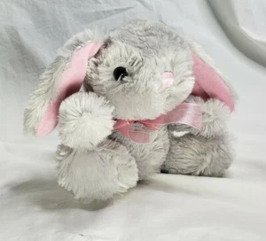 Dan Dee Bunny Rabbit Plush Gray And Pink 6" - Picture 1 of 6