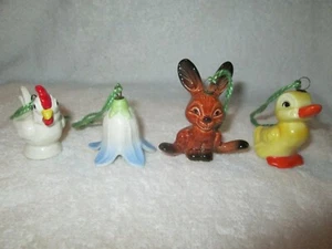 Adorno colgante de porcelana GOEBEL Alemania Occidental pato conejo flor pollo - Imagen 1 de 8