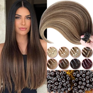 AAA+ 150G Thick Nano Ring Tip Real Remy Human Hair Extensions Balayage Full Head - Picture 1 of 37