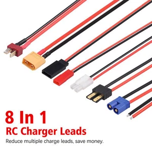 8 IN 1 RC Lipo Battery Charging Multi Charger Plug Connector Adapter Lead Cable - Picture 1 of 8