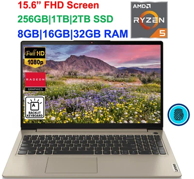 2024 Lenovo IdeaPad Laptop 15.6" FHD AMD Ryzen 5 Upto 36GB RAM&2TB SSD BacklitKB - Image 1 of 4