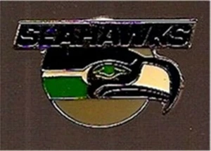 Seattle Seahawks 1984 Logo NFL Football Button Pin - Picture 1 of 1