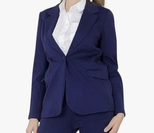 Mary Crafts Women’s Size 12 Blazer Jacket for Office Career Style DR599C in Navy - Picture 1 of 5