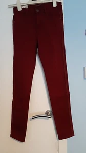 Straight Leg Skinny Fit Jeans Maroon Size S 8 "NEW with Tags" - Picture 1 of 5