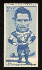 1949 Carreras Turf Zigaretten Sport Serie Autorennen #22 Tommy Price GD *d2 - Bild 1 von 2