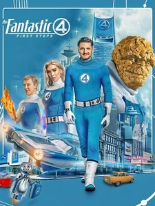 2025 The Fantastic Four First Steps Movie Poster 11X17 Pedro Pascal 🍿 - Picture 1 of 3
