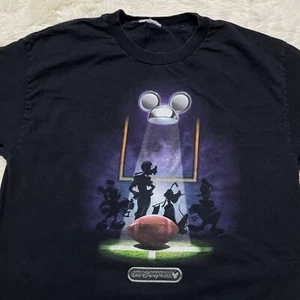 VTG Disney Sports Football End Zone Shirt Black - Picture 1 of 8