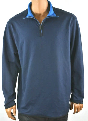 DKNY Hombres Sudadera Chaqueta XXL Nueva 1/4 Cremallera Mangas Largas Pullover Azul Informal Foto 1 de 3