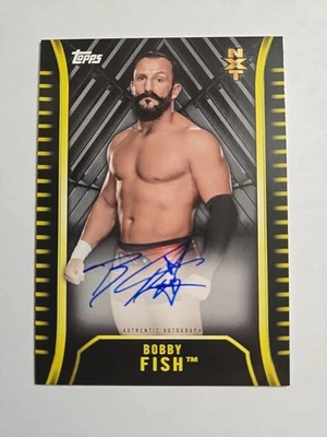Bobby Fish 2018 Topps WWE NXT Wrestling Autograph Auto parallel Serial #/25  - Image 1 of 4