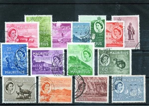 Mauritius QEII 1953 def set cpte SG 293 - 306 (15 vals) very fine used, cat £21+ - Picture 1 of 1
