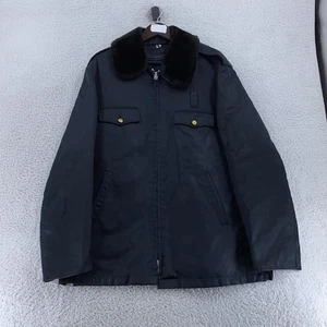 Vintage Blauer Tufnyl Jacket Mens 44L Weather Resistant Faux Fur Collar 90s - Picture 1 of 8