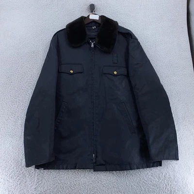 Vintage Blauer Tufnyl Jacket Mens 44L Weather Resistant Faux Fur Collar 90s - Image 1 of 4